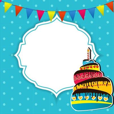 Happy Birthday Card Vector Illustration