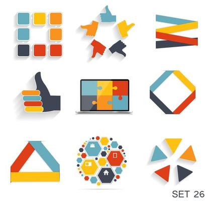 Collection of Infographic Templates for Business Vector Illustration