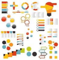 Mega Collection of Flat Infographic Templates for Business vector