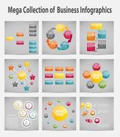 mega colección infografía plantilla concepto de negocio vector enfermo