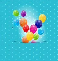 Color glossy balloons background vector illustration