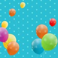 Color glossy balloons background vector illustration