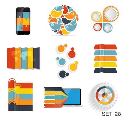 Collection of Infographic Templates for Business Vector Illustration