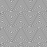 Black and White Hypnotic Background Seamless Pattern. vector