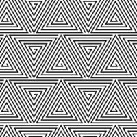 Black and White Hypnotic Background Seamless Pattern. vector