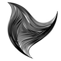 Black and White Hypnotic Background. Vector Illustration.