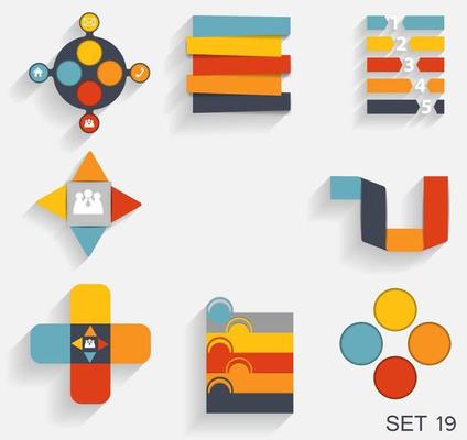 Collection of Infographic Templates for Business Vector Illustration