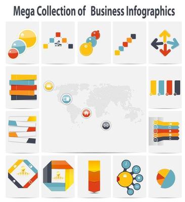 Mega collection infographic template business concept