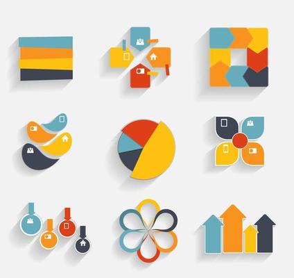 Collection of Infographic Templates for Business Vector Illustration