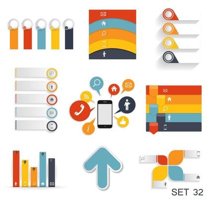 Collection of Infographic Templates for Business Vector Illustration