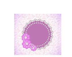 Romantic Flower Frame Vector Background