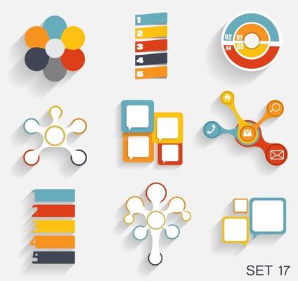 Collection of Infographic Templates for Business Vector Illustration