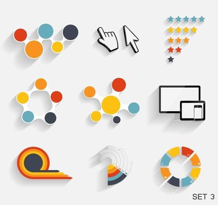 Collection of Infographic Templates for Business Vector Illustration