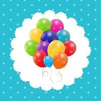 Color glossy balloons background vector illustration