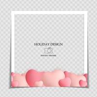 Holiday Background Photo Frame Template. vector