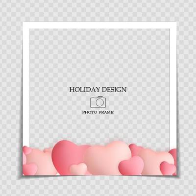 Holiday Background Photo Frame Template.
