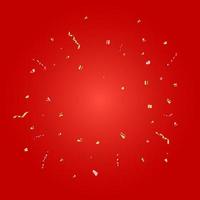Abstract Confetti and Glossy Glitter Ribbon for Party Holiday vector