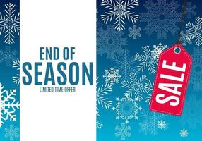 End of Winter Sale Background, Discount Coupon Template. vector