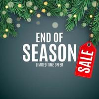 End of Winter Sale Background, Discount Coupon Template. vector