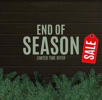 End of Winter Sale Background, Discount Coupon Template. vector