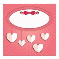 Valentines day heart background, vector illustration