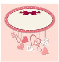 Valentines day heart background, vector illustration