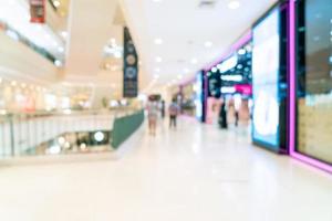 Abstract blur shop and retail store in shopping mall for background photo