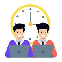 Job  and Working Hours vector