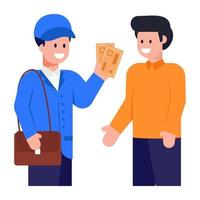 Postman with Letter vector