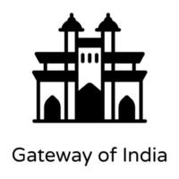 puerta de entrada de la india vector