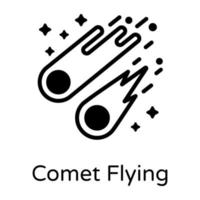 Comet Flying Star vector