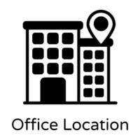pin de ubicación de oficina vector