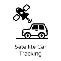 Satellite Car Tracking vector