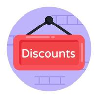Discount Board and Label vector