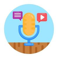 chat y conversación de podcast vector