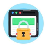 seguridad y protección web vector