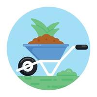 Wheelbarrow and Chart vector