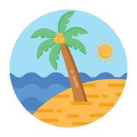 Seaside and tropical area vector