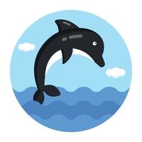 delfines y animales marinos vector