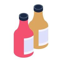 botellas de vino y bebidas vector