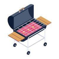 Grill Stove and Pan vector