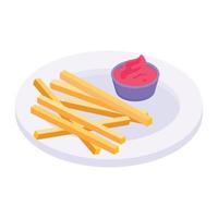 French Fries and Snacks vector