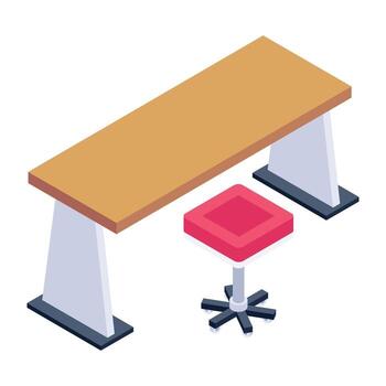 Computer Desk Table vector