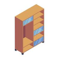 Books Rack and cabinet vector