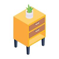 Bed side  Table vector