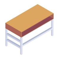 mesa de escritorio de la computadora vector