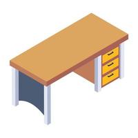 Workbench and Office table vector