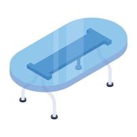 Glass Table and furniture vector