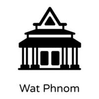 Wat Phnom y Landmark vector