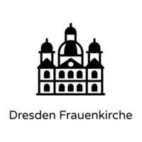Dresden Frauenkirche building vector